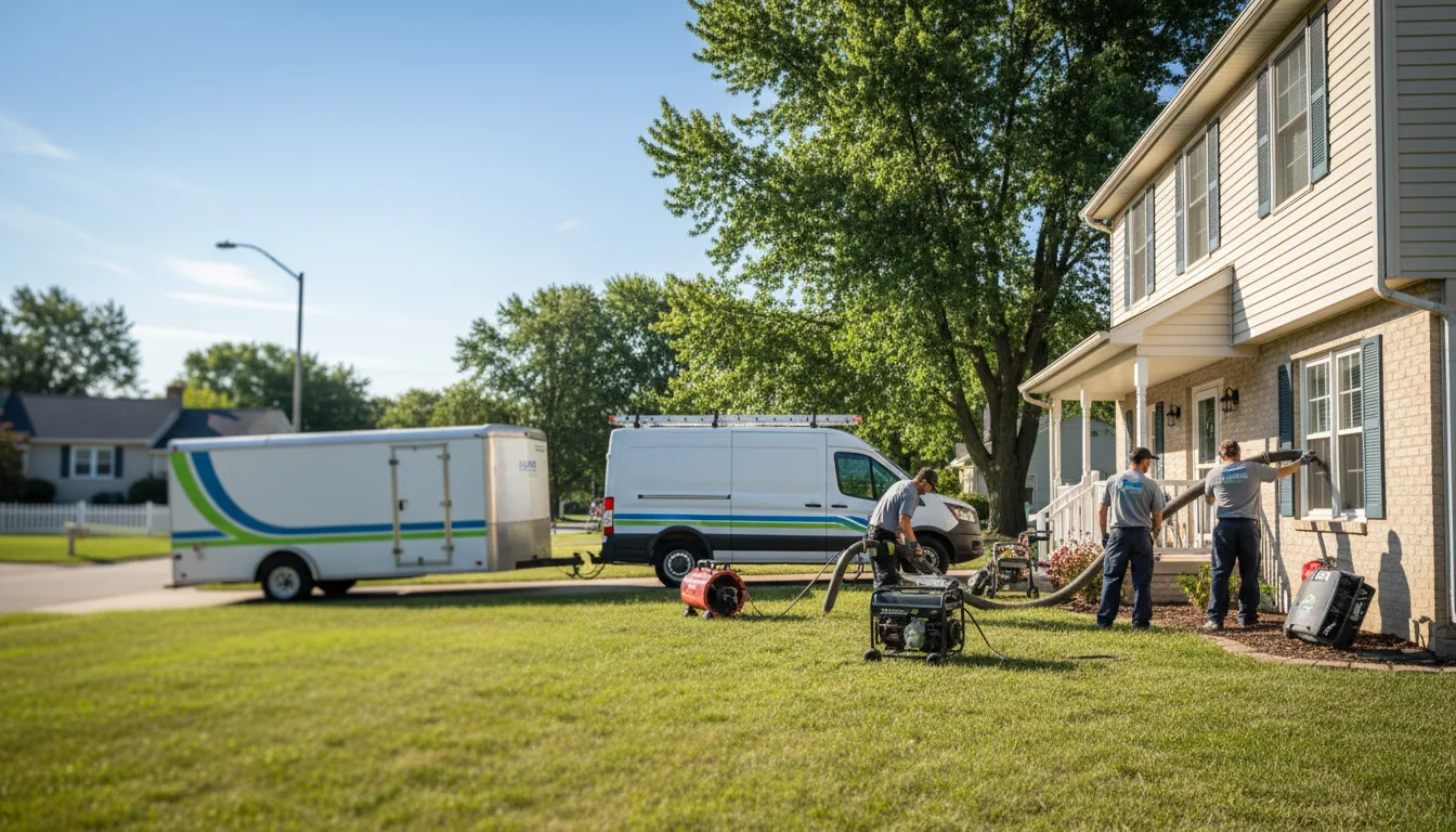 Flooded Basement Restoration And Cleanup With Repair in Green, KS near me